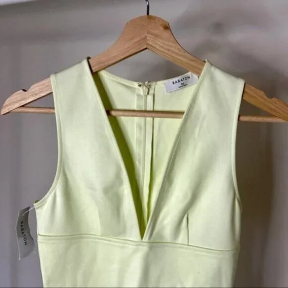 BABATON Aritzia Harrington yellow mini dress sz 00 - Picture 7 of 11